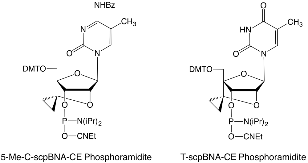 Figure 1. scpBNA Pyrimidine Phosphoramidites